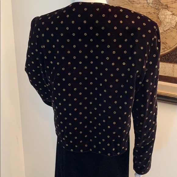 NORTON MCNAUGHTON VELVET VINTAGE BLACK GOLD - Picture 6 of 10